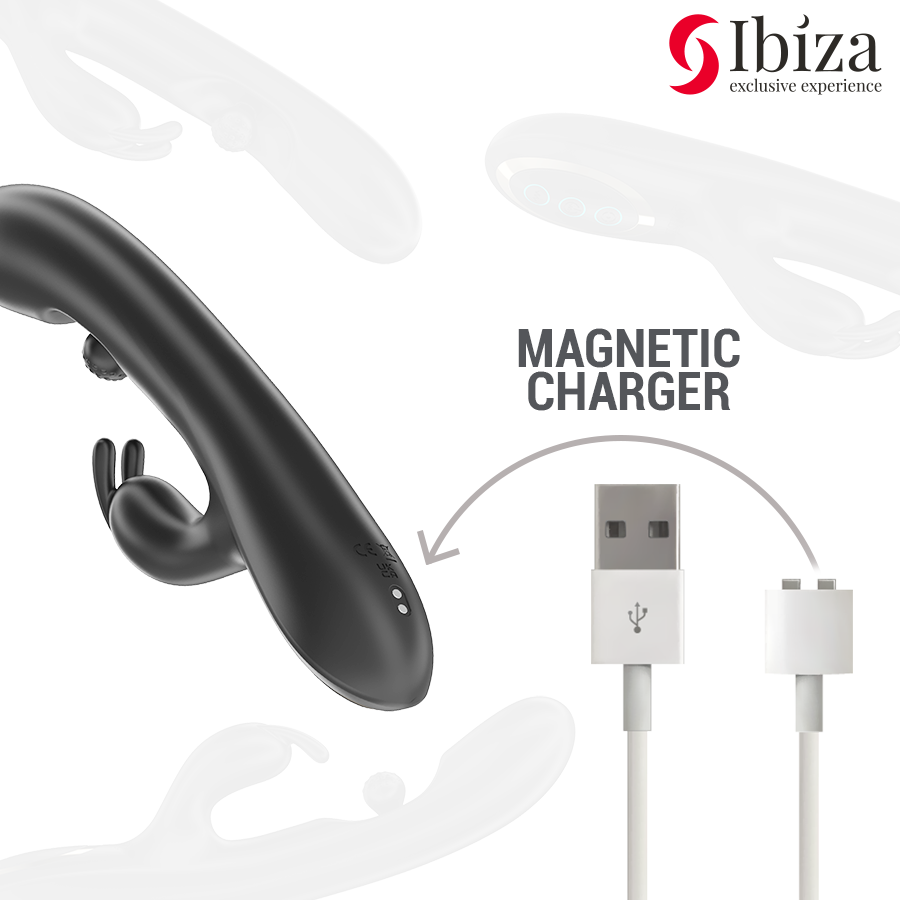 IBIZA - VIBRATEUR RABBIT PUISSANT AVEC PERLE ROULANTE MASSANTE IBIZA TECHNOLOGY