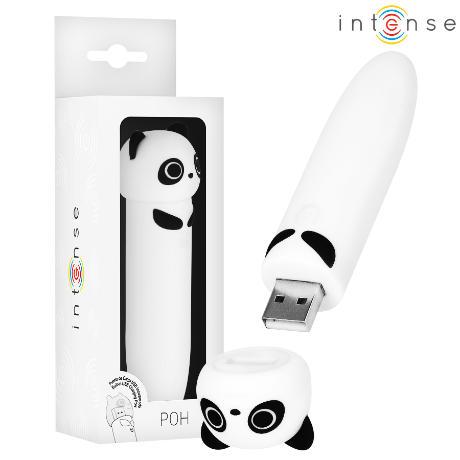 INTENSE - POH PANDA BULLET VIBRANT RECHARGEABLE USB 10 X 2,2 CM INTENSE FUN