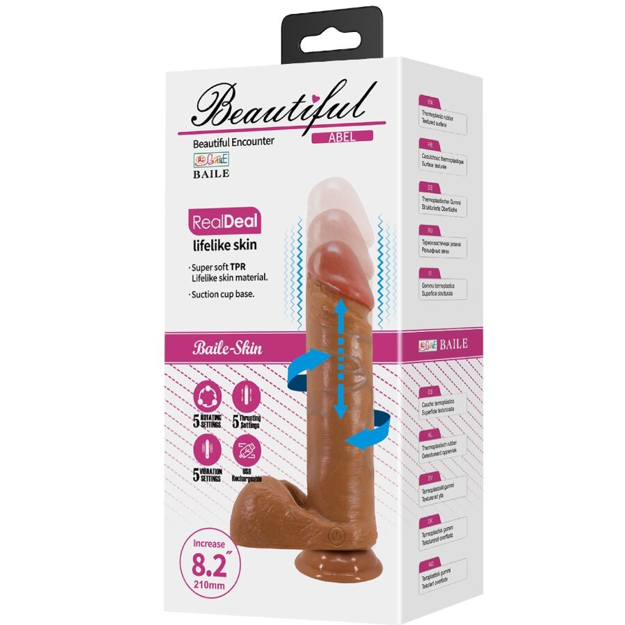 BAILE - ABEL GODE RÉALISTE 21 CM MULÂTRE BAILE VIBRATORS