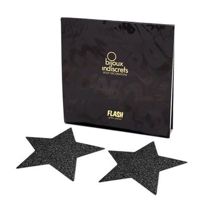 BIJOUX - INDISCRETS CAPUCHONS DE TAMELON NOIR STAR FLASH BIJOUX FLASH COLLECTION