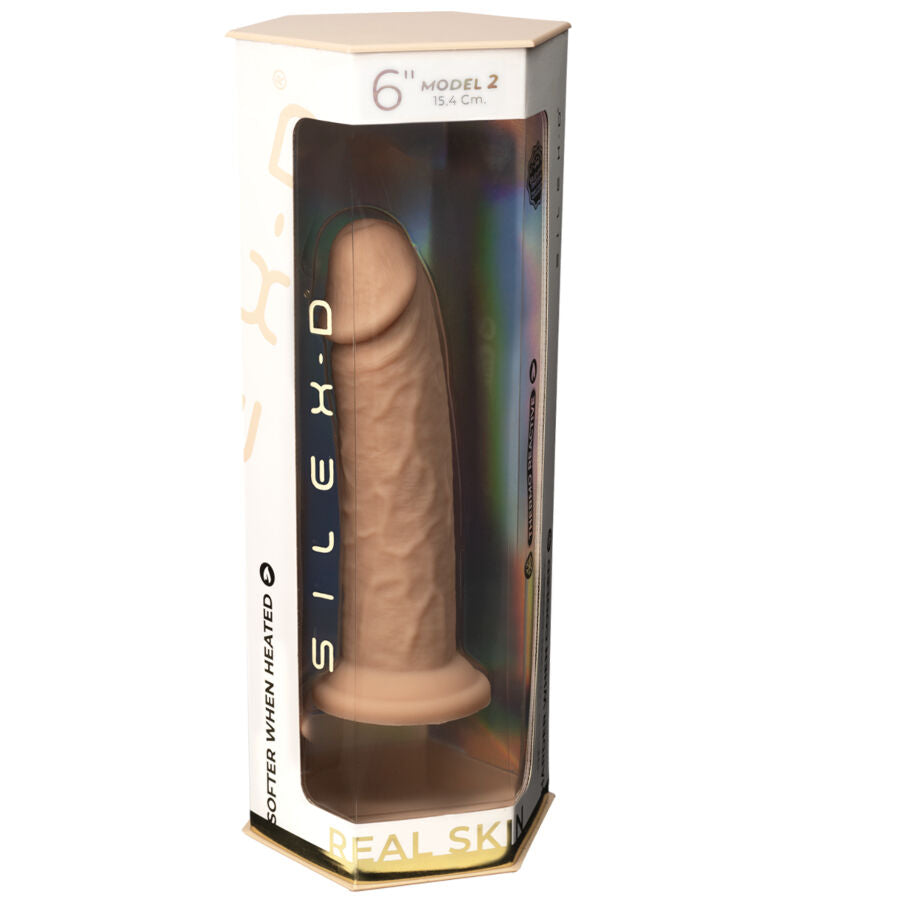 SILEXD - MODÈLE DE PÉNIS RÉALISTE 2 SILICONE THERMOREACTIF 15,4 CM SILEXD