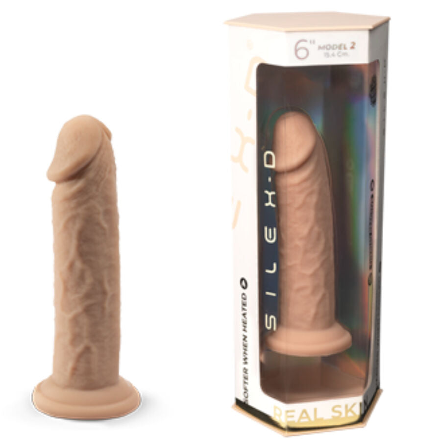 SILEXD - MODÈLE DE PÉNIS RÉALISTE 2 SILICONE THERMOREACTIF 15,4 CM SILEXD