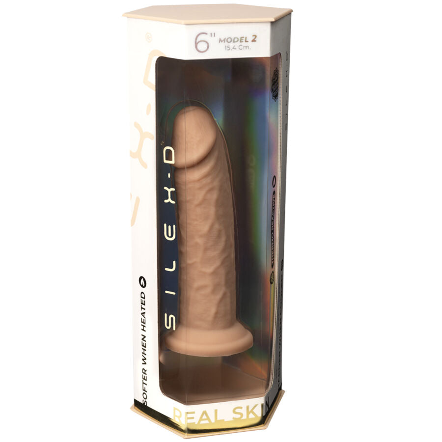 SILEXD - MODÈLE DE PÉNIS RÉALISTE 2 SILICONE THERMOREACTIF PREMIUM 15,4 CM SILEXD