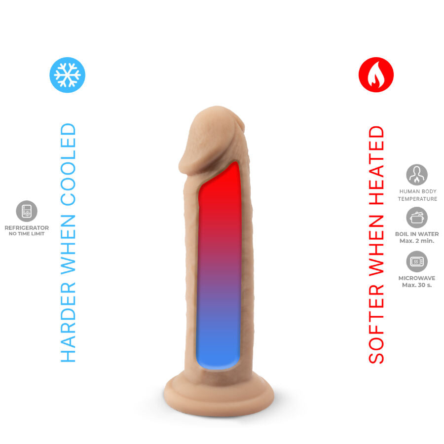 SILEXD - MODÈLE DE PÉNIS RÉALISTE 2 SILICONE THERMOREACTIF PREMIUM 15,4 CM SILEXD