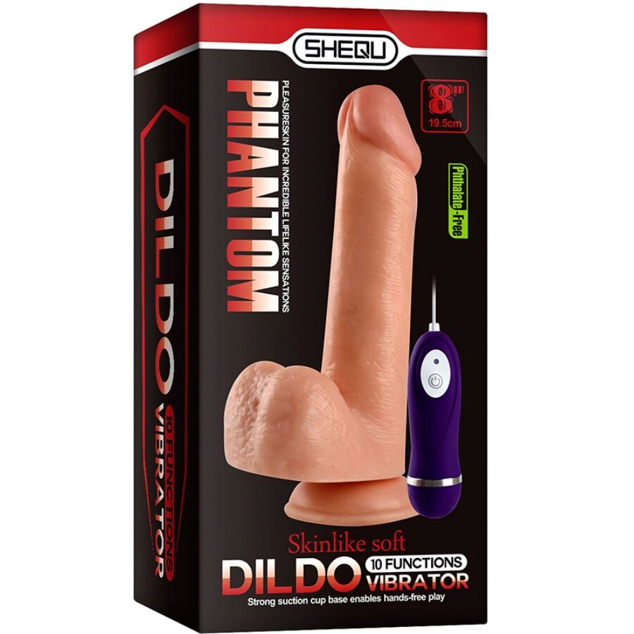 SHEQU - ADAM VIBRATEUR DILDO AVEC TÉLÉCOMMANDE 21 CM SHEQU