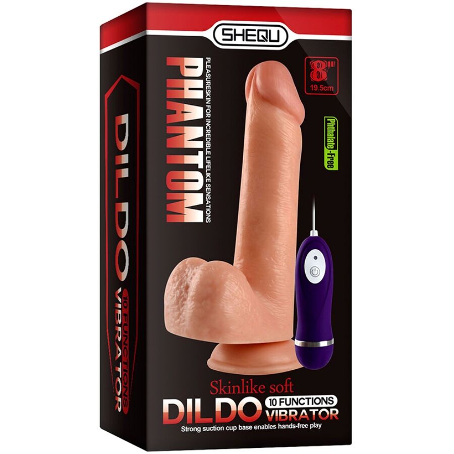 SHEQU - PHANTOM DILDO VIBRANT AVEC TÉLÉCOMMANDE 20 CM SHEQU