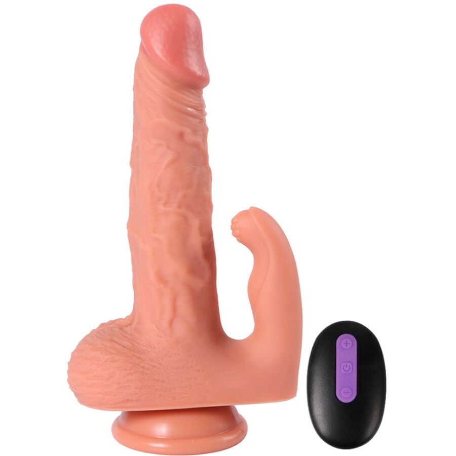 SHEQU - HAYDEN DILDO ET STIMULATEUR DE CLITORIS AVEC VIBRATION ET TÉLÉCOMMANDE 16 CM SHEQU