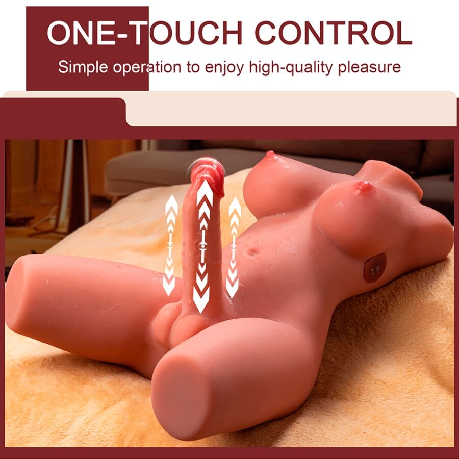 XISE - MIAH LADY BOY TORSE FÉMININ AVEC GODE AVEC VIBRATION ET POUSSÉE 55 CM XISE