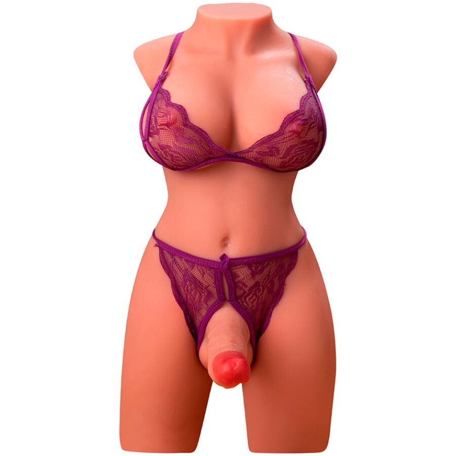 XISE - MIAH LADY BOY TORSE FÉMININ AVEC GODE AVEC VIBRATION ET POUSSÉE 55 CM XISE