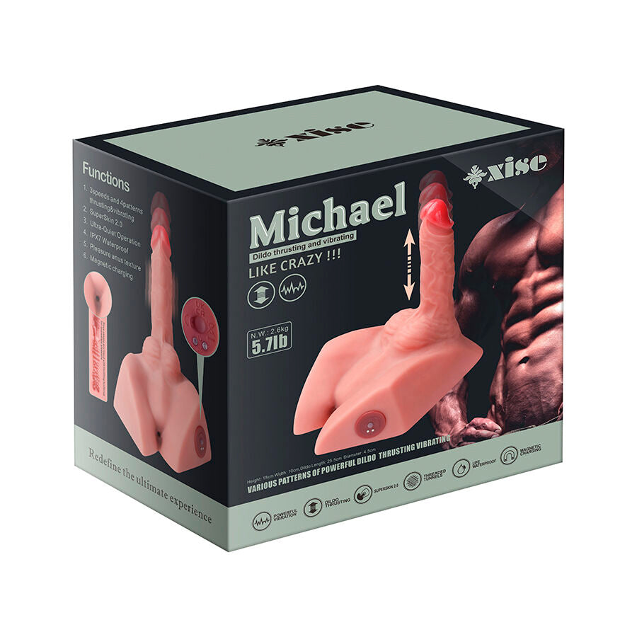 XISE - MICHAEL GODE RÉALISTE ET MASTURBATEUR ANUS AVEC POUSSÉE 15 CM XISE