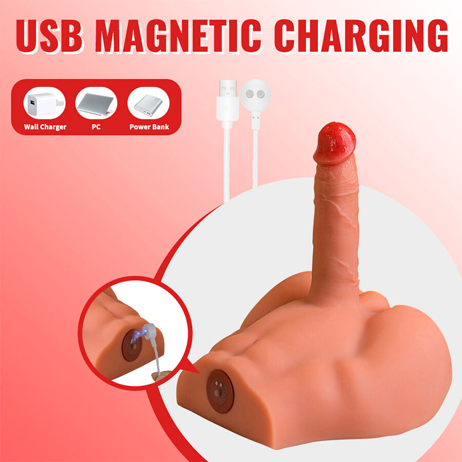 XISE - PEEL DILDO ASS GODE RÉALISTE MASTURBATEUR POSITION FRONTALE AVEC POUSSÉE 17,5 CM XISE