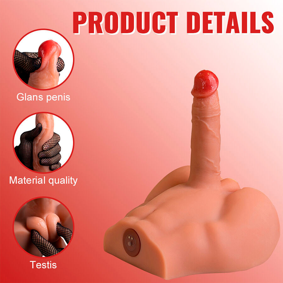 XISE - PEEL DILDO ASS GODE RÉALISTE MASTURBATEUR POSITION FRONTALE AVEC POUSSÉE 17,5 CM XISE