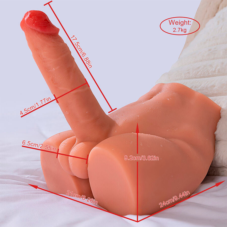 XISE - PEEL DILDO ASS GODE RÉALISTE MASTURBATEUR POSITION FRONTALE AVEC POUSSÉE 17,5 CM XISE