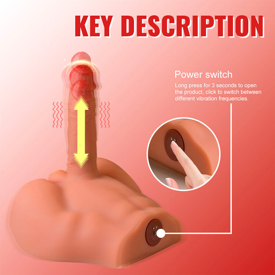 XISE - PEEL DILDO ASS GODE RÉALISTE MASTURBATEUR POSITION FRONTALE AVEC POUSSÉE 17,5 CM XISE