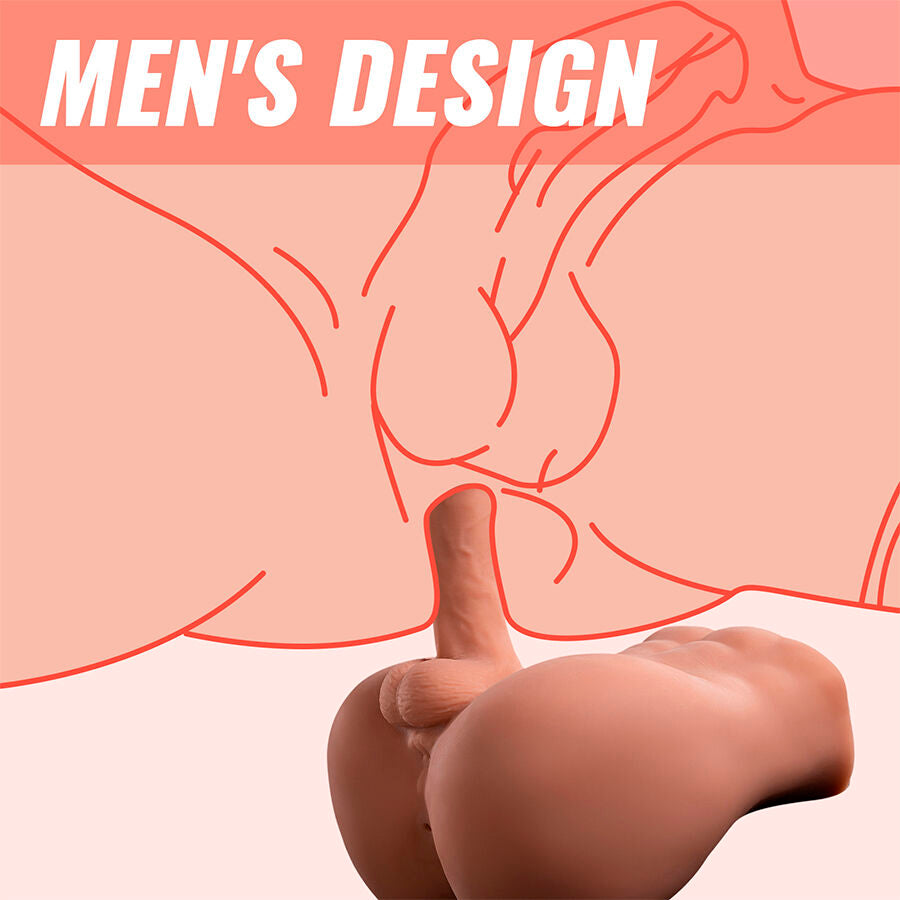 XISE - BERTLETT DILDO ASS GODE RÉALISTE ET MASTURBATEUR ANUS POSITION FRONTALE AVEC POUSSÉE 18 CM XISE