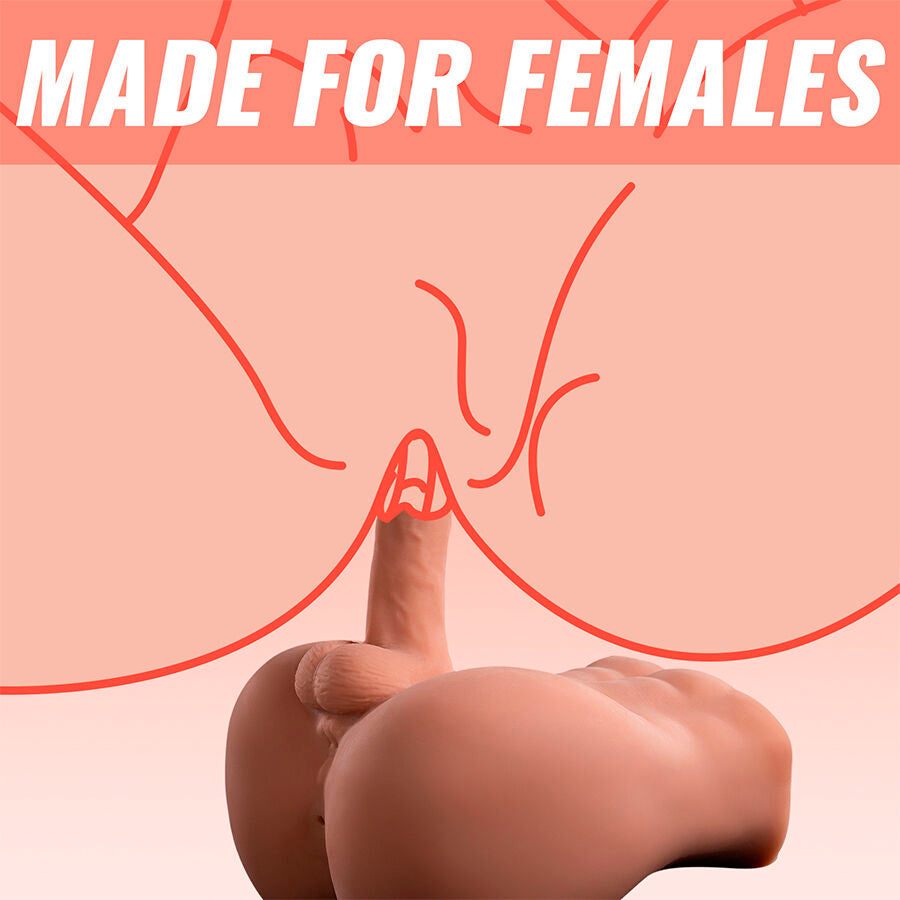 XISE - BERTLETT DILDO ASS GODE RÉALISTE ET MASTURBATEUR ANUS POSITION FRONTALE AVEC POUSSÉE 18 CM XISE