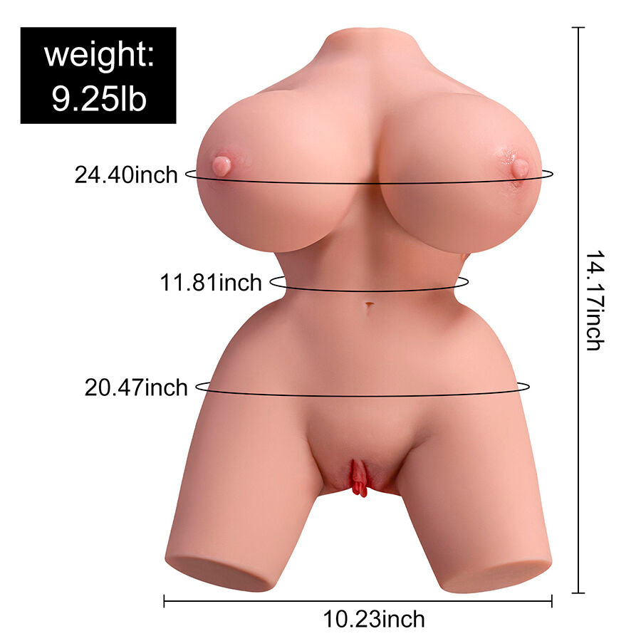 XISE - FRIEDA TORSE FÉMININ RÉALISTE AVEC VIBRATION 36 CM XISE