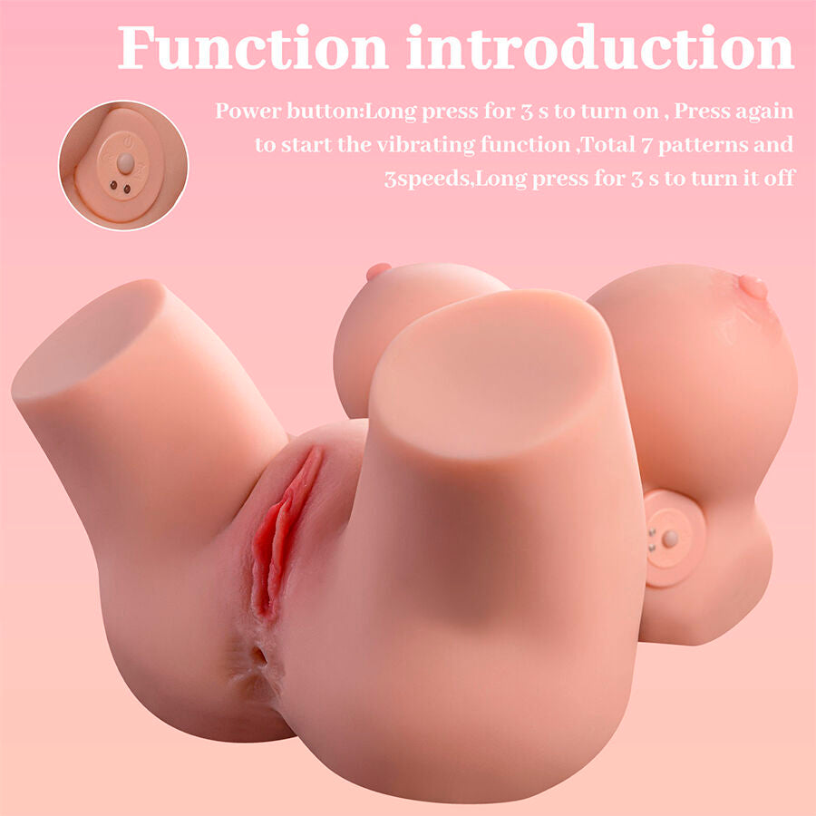 XISE - FRIEDA TORSE FÉMININ RÉALISTE AVEC VIBRATION 36 CM XISE
