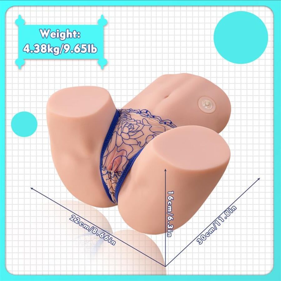 XISE - MAYA MASTURBATEUR RÉALISTE VAGIN ET ANUS SUÇANT AVEC VIBRATION ET ASPIRATION 4,5 KG XISE