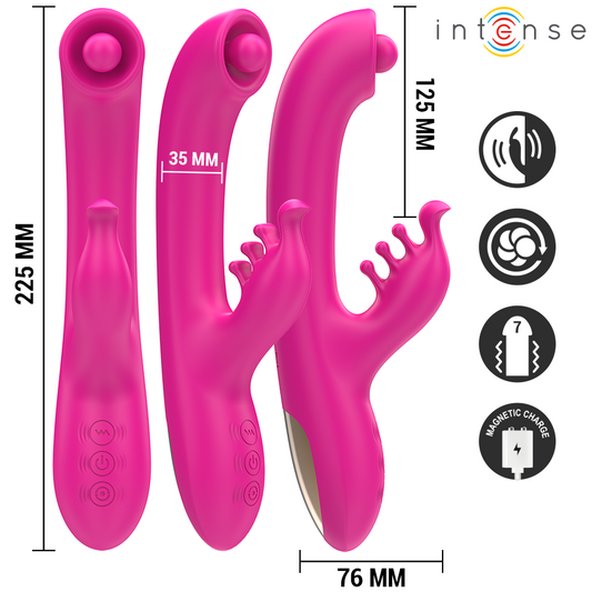 INTENSE - CHRISTINA VIBRATEUR LAPIN MULTIFONCTION 22,5 CM ROSE INTENSE FUN