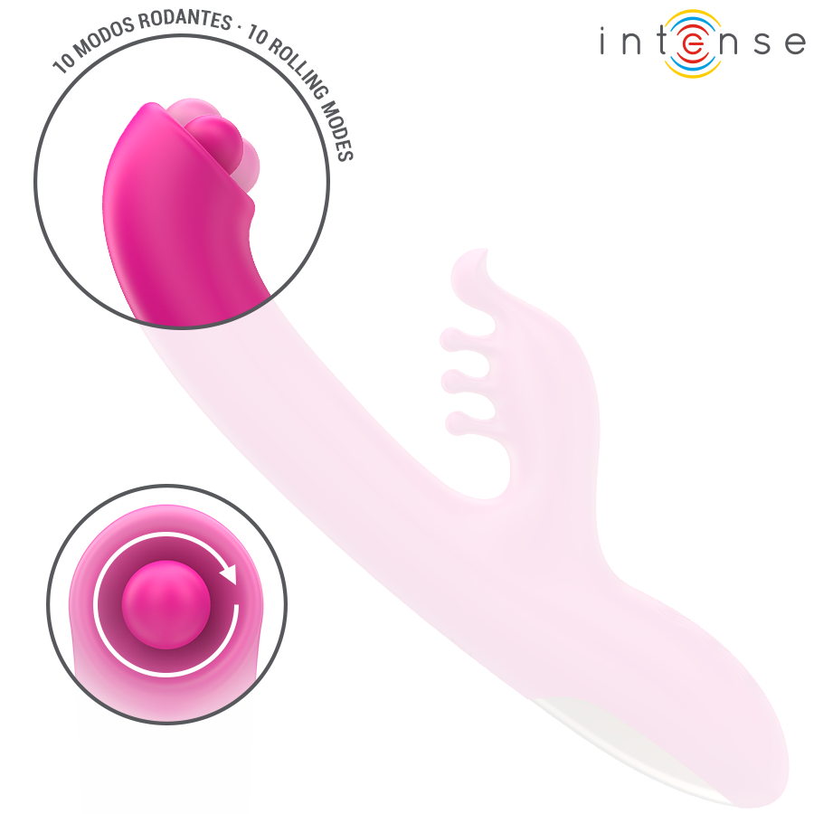 INTENSE - CHRISTINA VIBRATEUR LAPIN MULTIFONCTION 22,5 CM ROSE INTENSE FUN