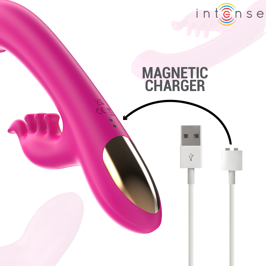 INTENSE - CHRISTINA VIBRATEUR LAPIN MULTIFONCTION 22,5 CM ROSE INTENSE FUN