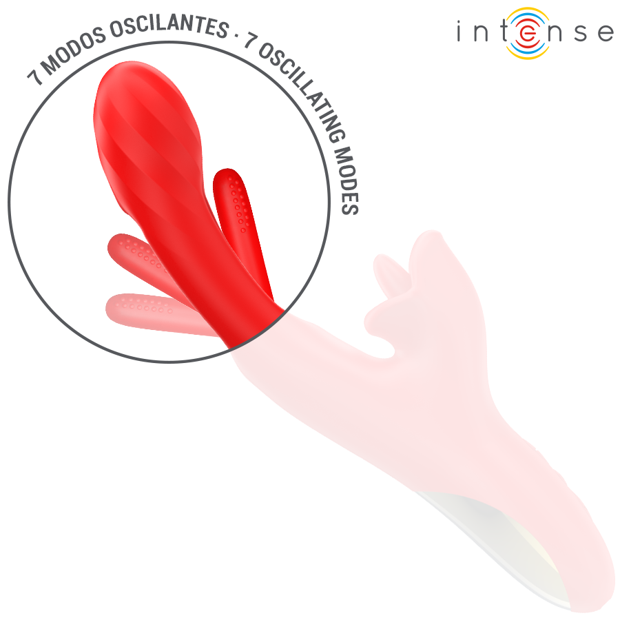 INTENSE - JESSICA VIBRATEUR MULTIFONCTION STIMULATION CLITORIS 24,8 CM ROUGE INTENSE FUN