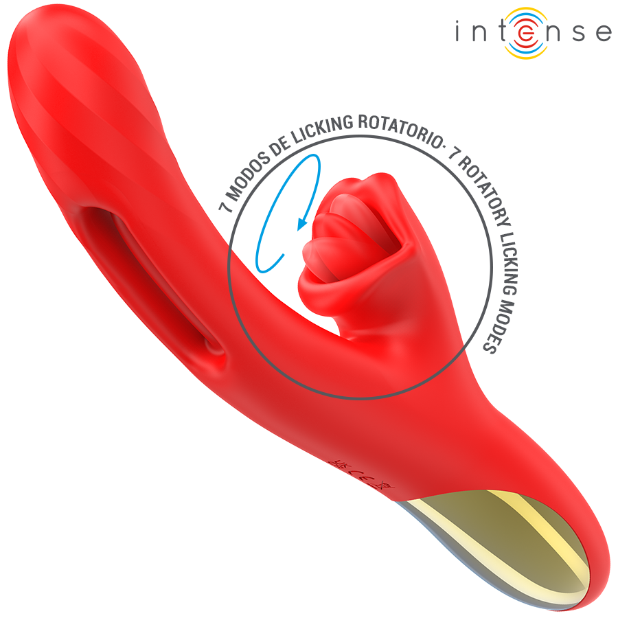 INTENSE - JESSICA VIBRATEUR MULTIFONCTION STIMULATION CLITORIS 24,8 CM ROUGE INTENSE FUN