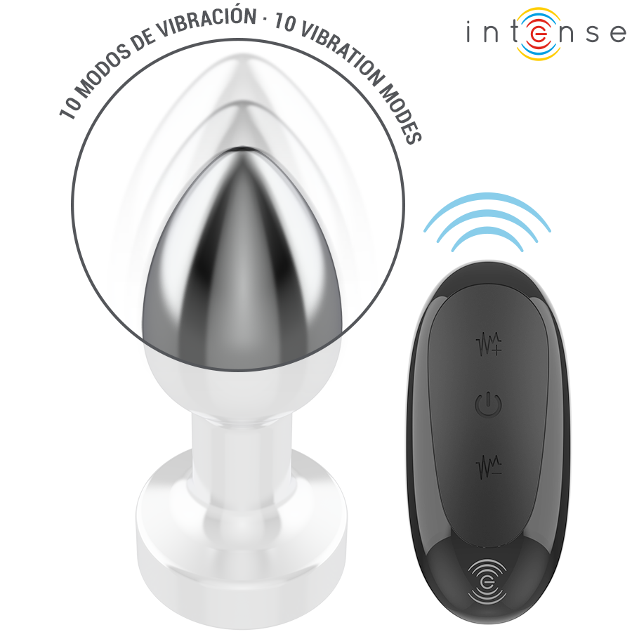 INTENSE - PLUG ANAL 10 VIBRATIONS MÉTAL AVEC TÉLÉCOMMANDE S INTENSE ANAL TOYS