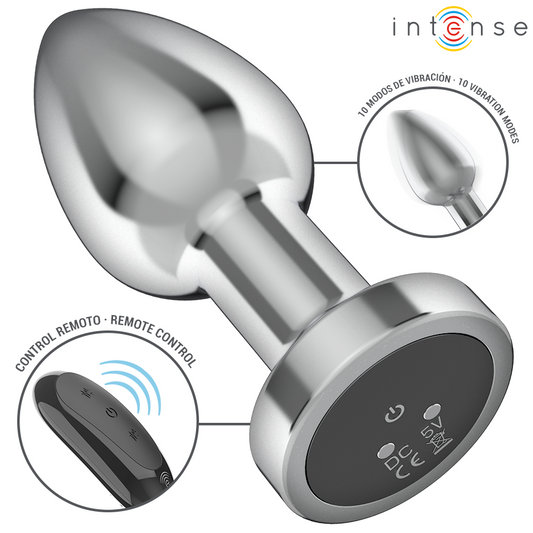 INTENSE - PLUG ANAL 10 VIBRATIONS MÉTAL AVEC TÉLÉCOMMANDE M INTENSE ANAL TOYS