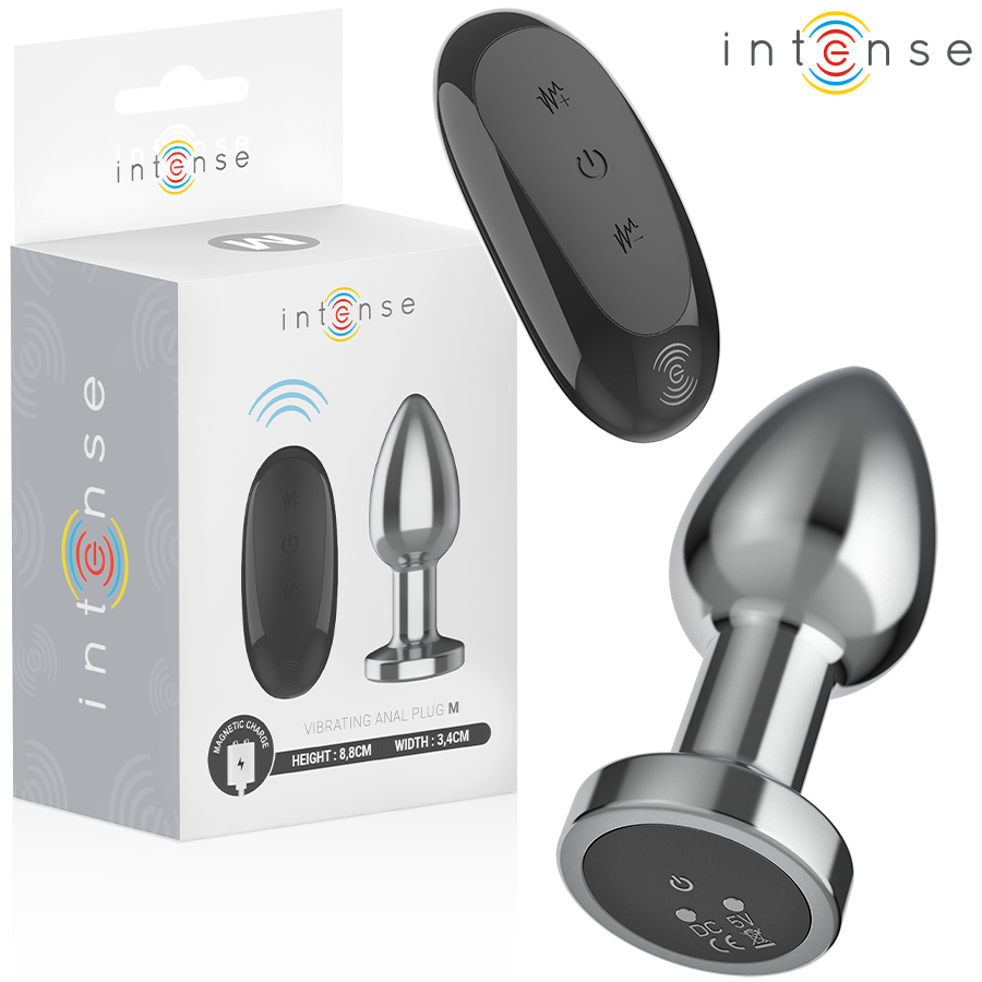 INTENSE - PLUG ANAL 10 VIBRATIONS MÉTAL AVEC TÉLÉCOMMANDE M INTENSE ANAL TOYS