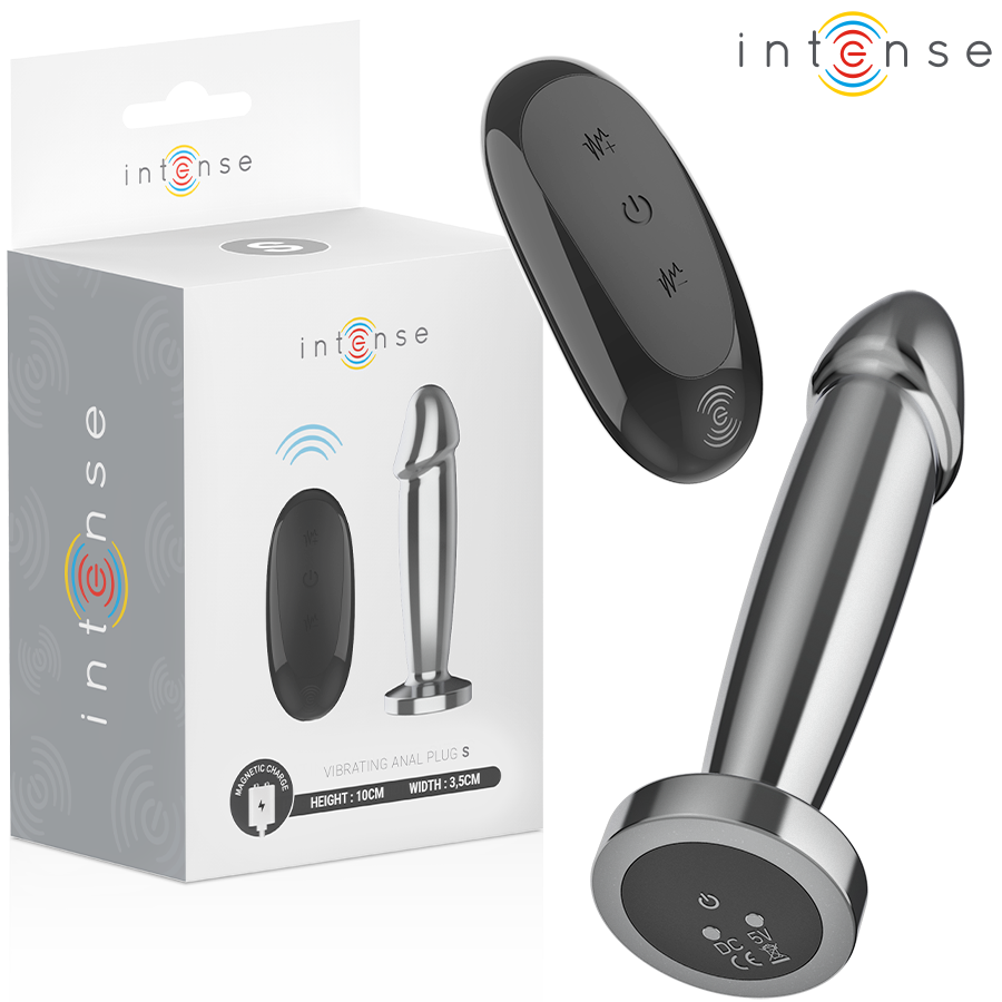 INTENSE - PLUG ANAL 10 VIBRATIONS GODE MÉTALLIQUE AVEC TÉLÉCOMMANDE S INTENSE ANAL TOYS