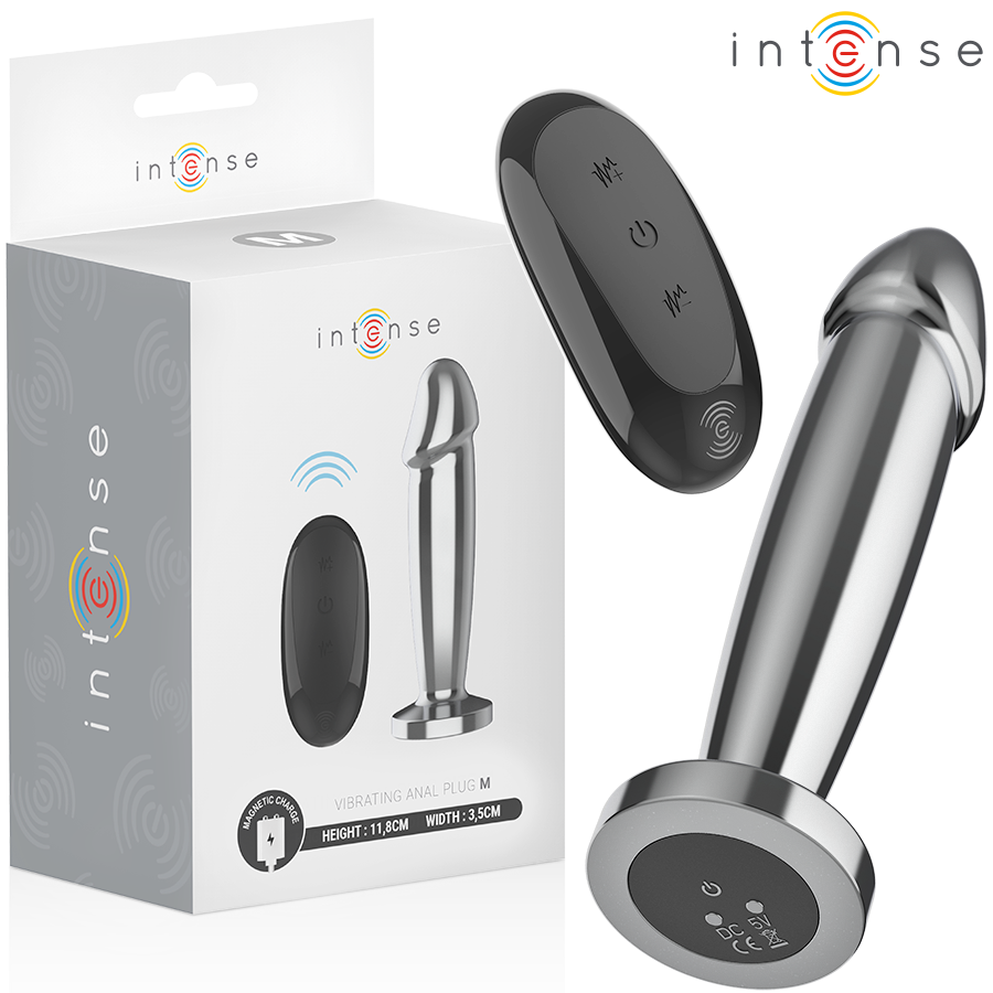INTENSE - PLUG ANAL 10 VIBRATIONS GODE MÉTALLIQUE AVEC TÉLÉCOMMANDE M INTENSE ANAL TOYS