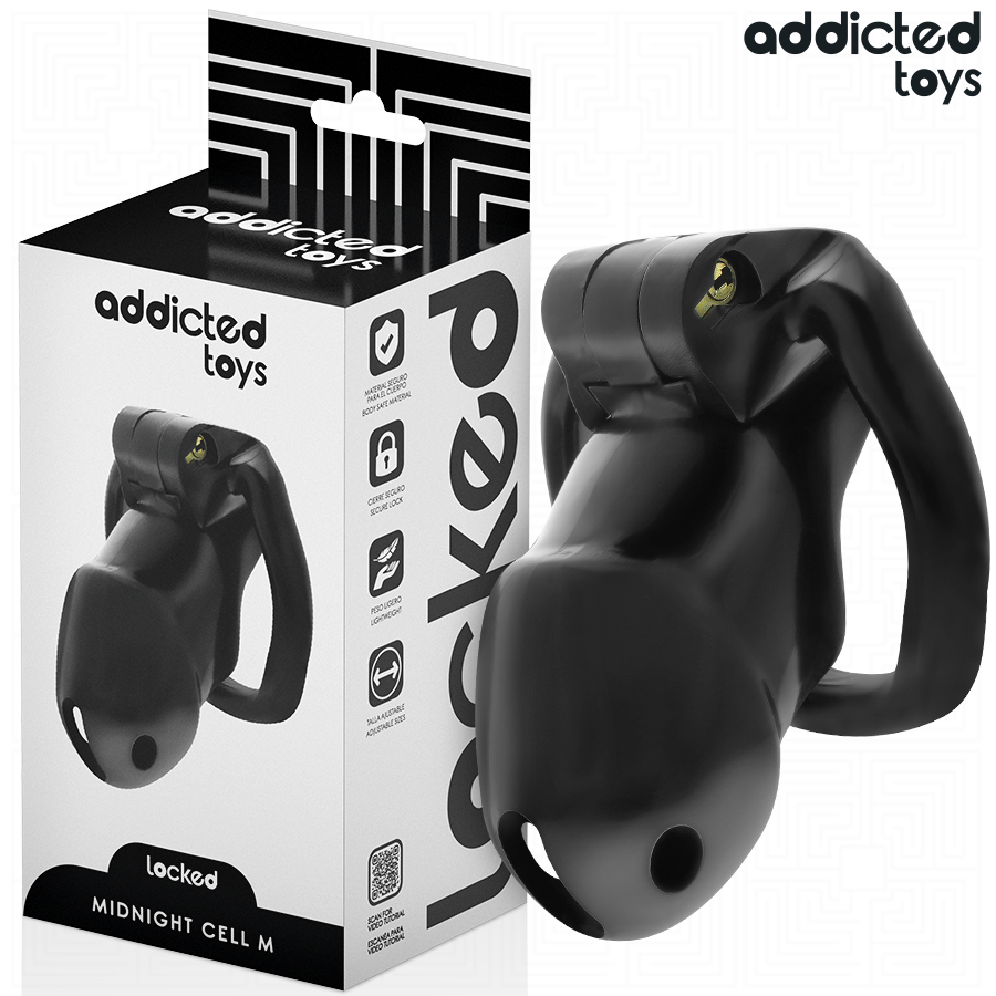 ADDICTED TOYS LOCKED - CAGE À PÉNIS MINDNIGHT CELL 4.2 CM TAILLE M ADDICTED TOYS LOCKED