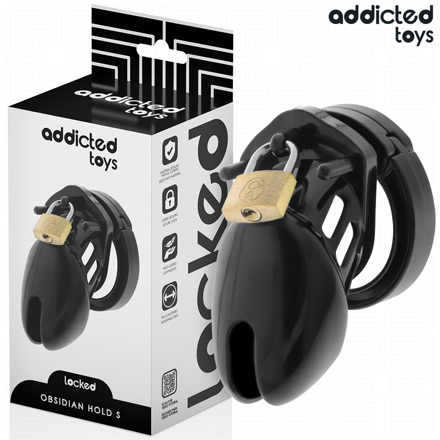 ADDICTED TOYS LOCKED - CAGE À PÉNIS OBSIDIAN HOLD TAILLE S ADDICTED TOYS LOCKED