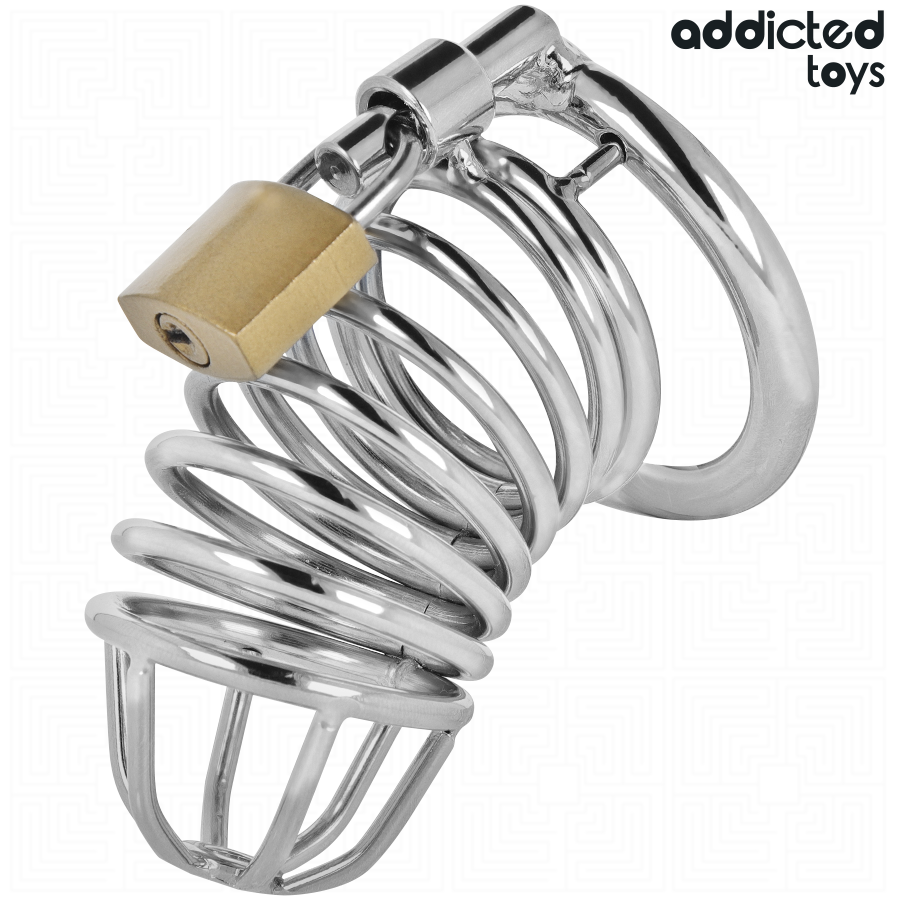 ADDICTED TOYS LOCKED - CAGE À PÉNIS EN MÉTAL IRON CELL 5 CM TAILLE L ADDICTED TOYS LOCKED