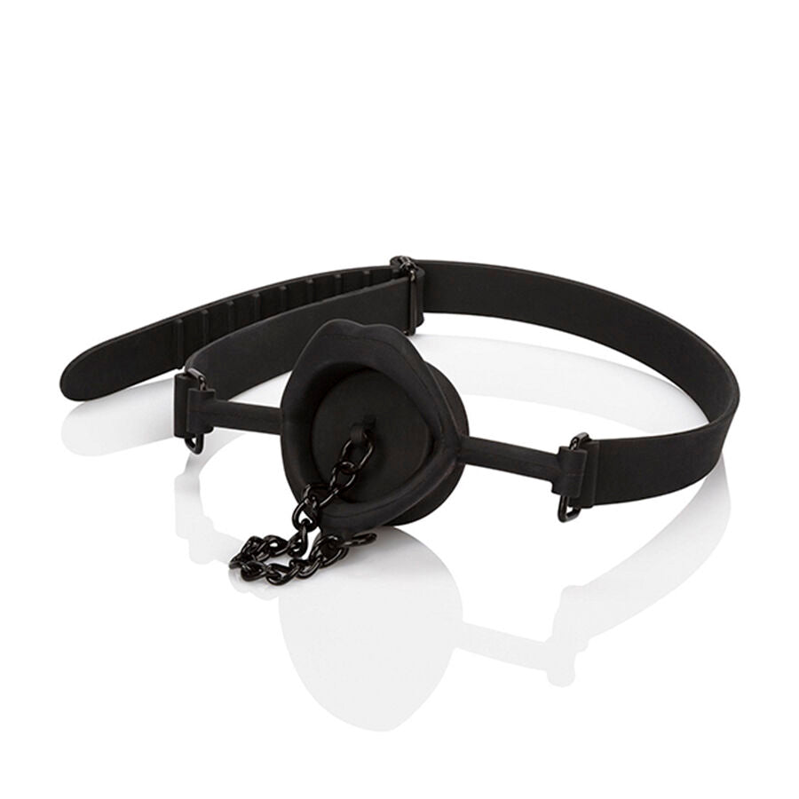 CALEXOTICS - SCANDAL BÂILLON AVEC PLUG EN SILICONE NOIR CALEXOTICS