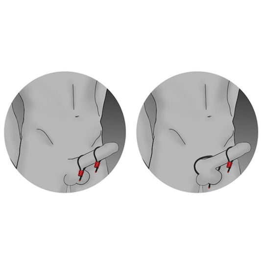 ELECTRASTIM - PRESTIGE ELECTRA LOOPS ANNEAUX PÉNIENS RÉGLABLES ROUGES ELECTRASTIM