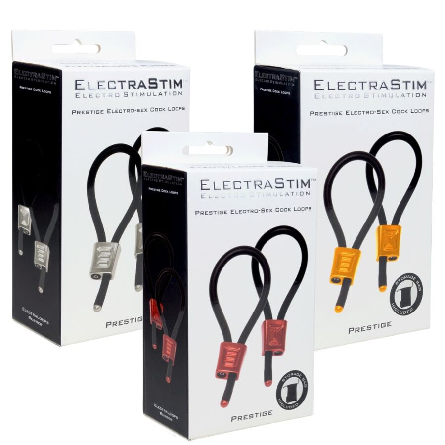 ELECTRASTIM - PRESTIGE ELECTRA LOOPS ANNEAUX PÉNIENS RÉGLABLES ROUGES ELECTRASTIM