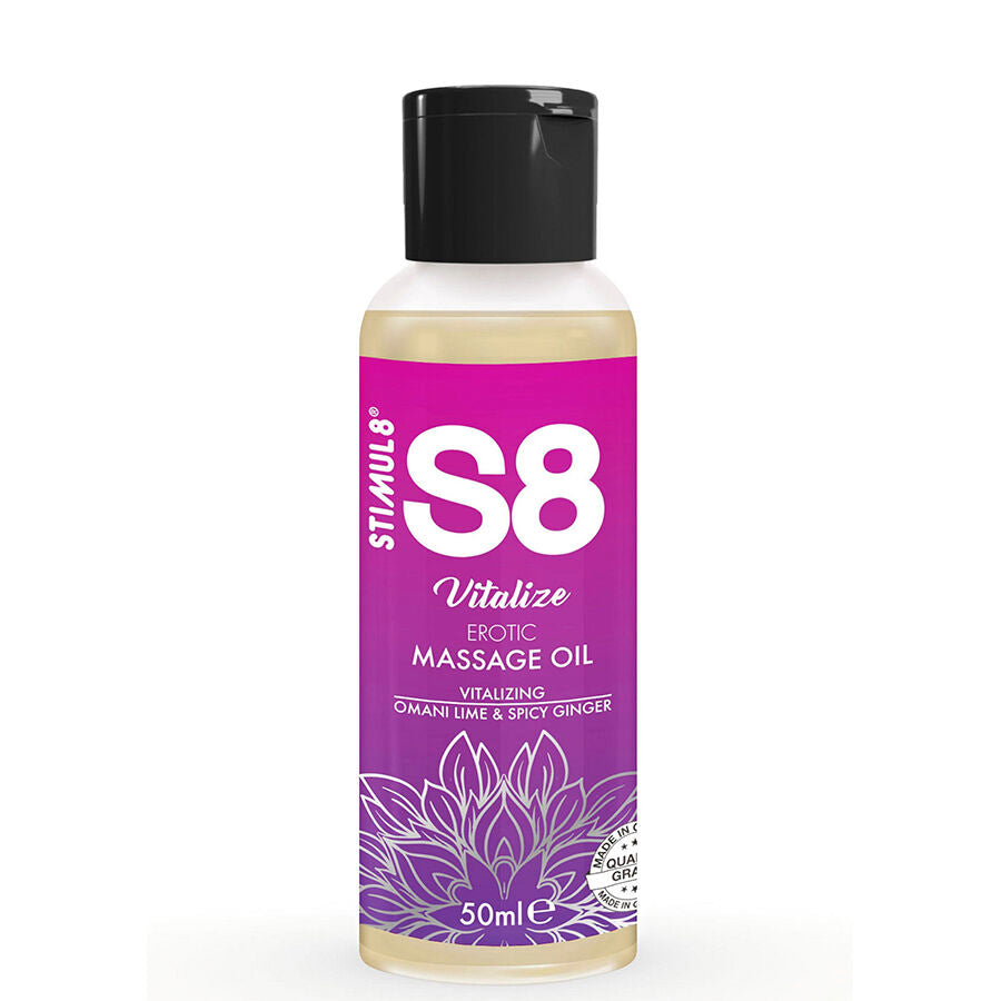 STIMUL8 - S8 VITALIZE HUILE DE MASSAGE ÉROTIQUE CITRON VERT 50 ML STIMUL8