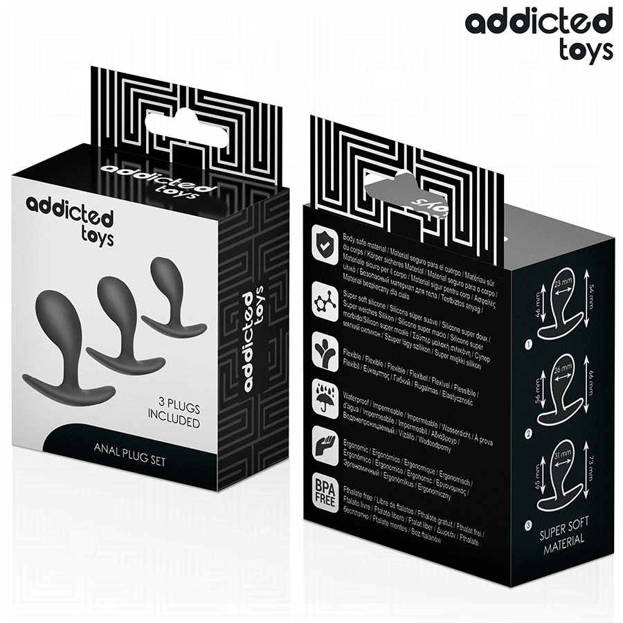 ADDICTED TOYS - LOT DE 3 PLUG ANAL MODÈLE 3 ADDICTED TOYS