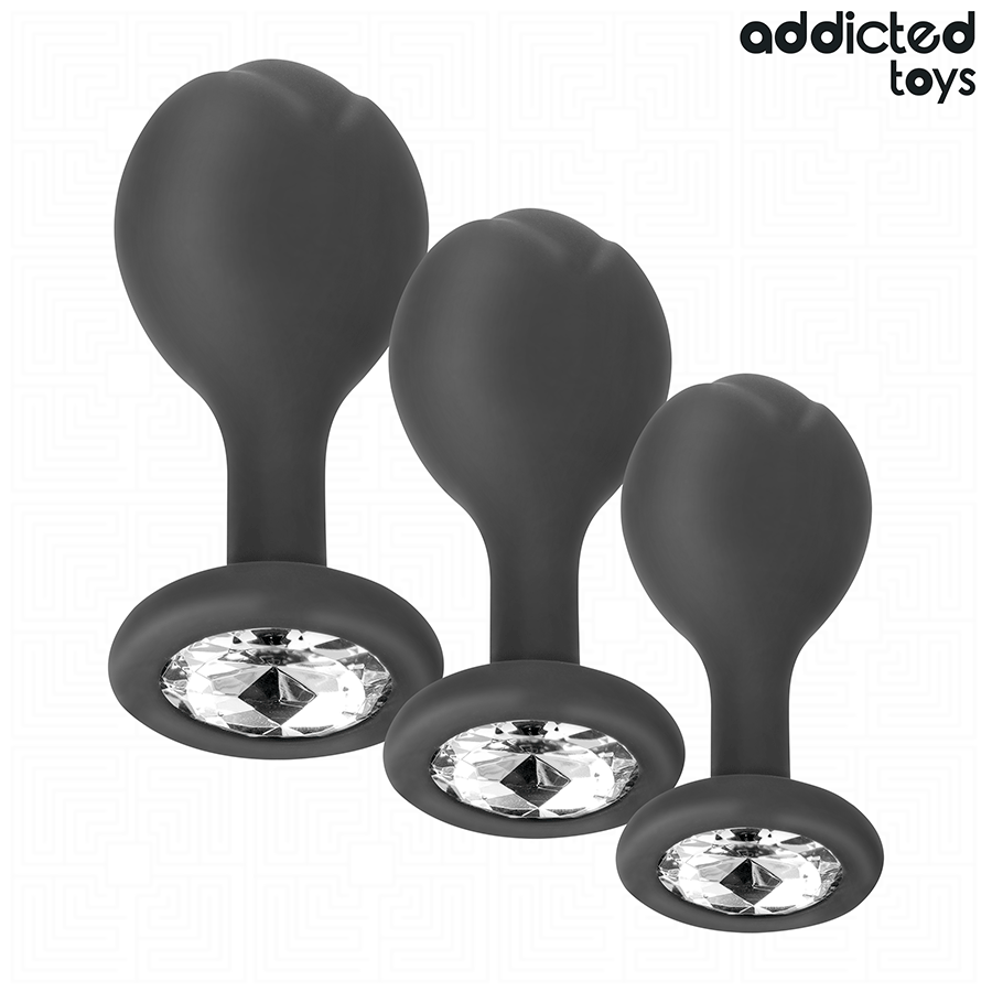 ADDICTED TOYS - LOT DE 3 PLUG ANAL AVEC BIJOU ADDICTED TOYS