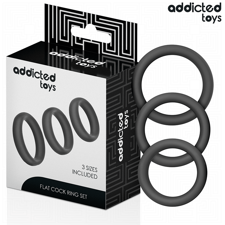 ADDICTED TOYS - LOT D'ANNEAUX PLATS EN SILICONE ADDICTED TOYS