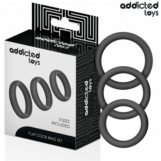 ADDICTED TOYS - LOT D'ANNEAUX PLATS EN SILICONE ADDICTED TOYS
