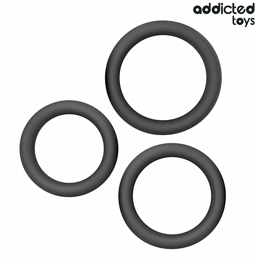 ADDICTED TOYS - LOT D'ANNEAUX PLATS EN SILICONE ADDICTED TOYS