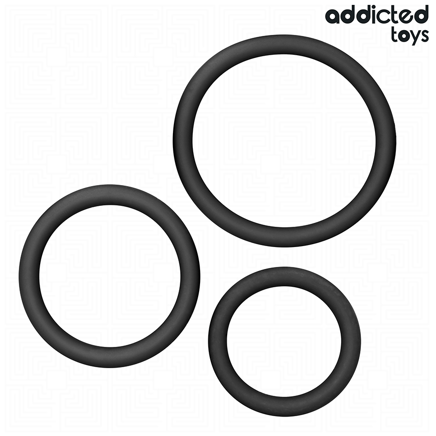 ADDICTED TOYS - LOT DE ANNEAUX EN SILICONE MODÈLE 2 ADDICTED TOYS