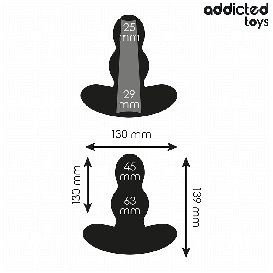ADDICTED TOYS - PLUG ANAL CREUX TAILLE XL 13,9 CM ADDICTED TOYS