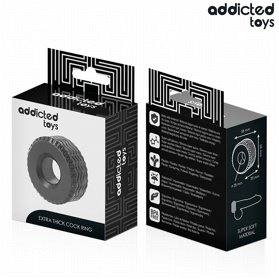 ADDICTED TOYS - ANNEAU PÉNITENSIF EXTRA ÉPAIS ADDICTED TOYS