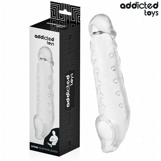 ADDICTED TOYS - GAINE PÉNIS TRANSPARENTE TAILLE M 27 CM ADDICTED TOYS