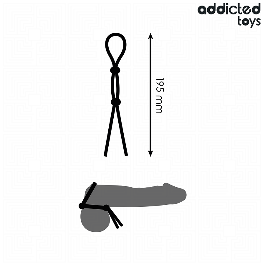 ADDICTED TOYS - CORDE EN SILICONE POUR LE PÉNIS À DOUBLE BOUCLE ADDICTED TOYS